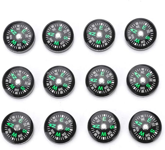 Mini Pocket 20mm 12pcs Mini Pocket Survival Button for Hiking Camping Outdoor Activities Accessory