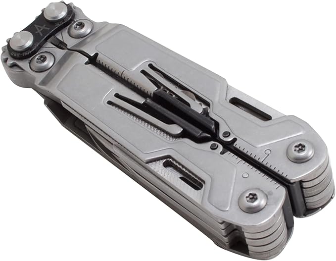 SOG PowerPint Mini Compact Stainless Steel Multi-Tool |18 Lightweight Specialty Tools & SOG Multitool Pliers Pocket Knife, Stone Wash