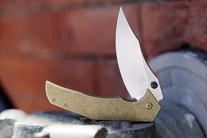 DROP Massdrop + Gavko Thresher Titanium Frame Lock Pocket Knife