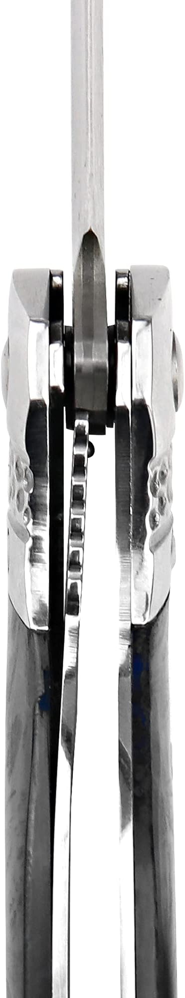 ALBATROSS HGDK028 EDC Sharp Mordern Damascus Folding Pocket Knife with Luminous Carbon Synthetic Material Handle,Ball Bearing Assisted Opening Knives with Liner Lock Tail rope，Gifts/Collections