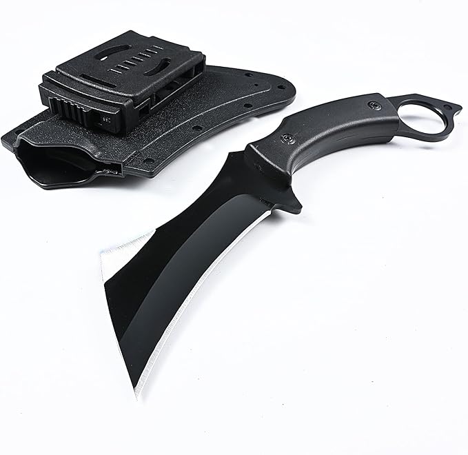 Fixed Blade Full-Tang Knife, Survival Outdoor Camp Hunting Fishing Knife, come with K- ydex