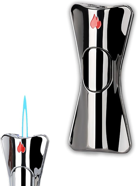 Cute Pretty Lighter Butane, Soft Flame Lighter Fashion Nice Lighter, Unique for Women Candles Gift Camping BBQ (No Butane Fule) (23#)