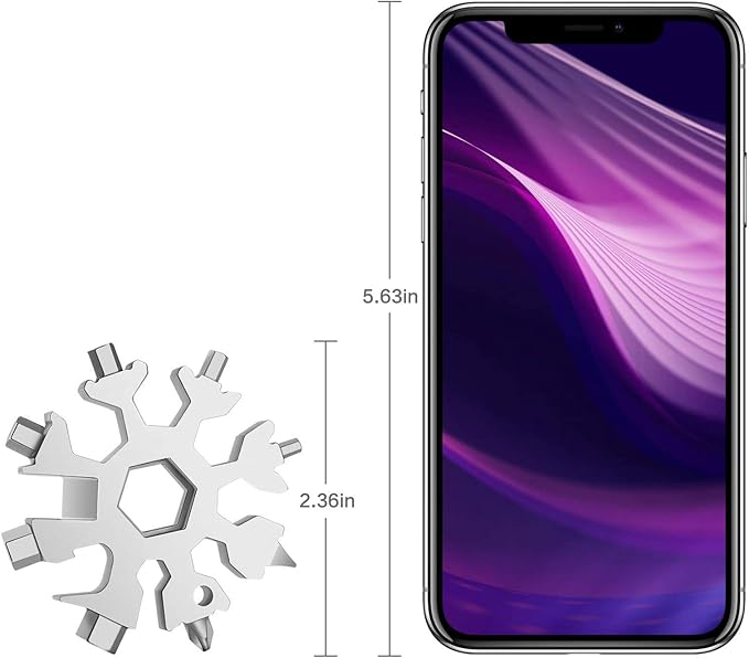 Stocking Stuffers Gifts for Men Dad, 2 Pack 18 in 1 Snowflake Multitool Christmas Birthday Gifts for Mens Grandpa Dad Son, Tool Gadgets