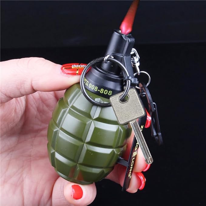 Green Cool Lighter,Refillable Butane Jet Torch Flame Windproof Lighters,Adjustable,Camping BBQ Kitchen Outdoors (W3)