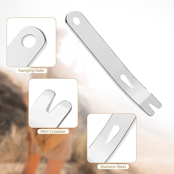 Outdoor Crowbars Multi-Function Pocket EDC Mini Survival Tools Keychain