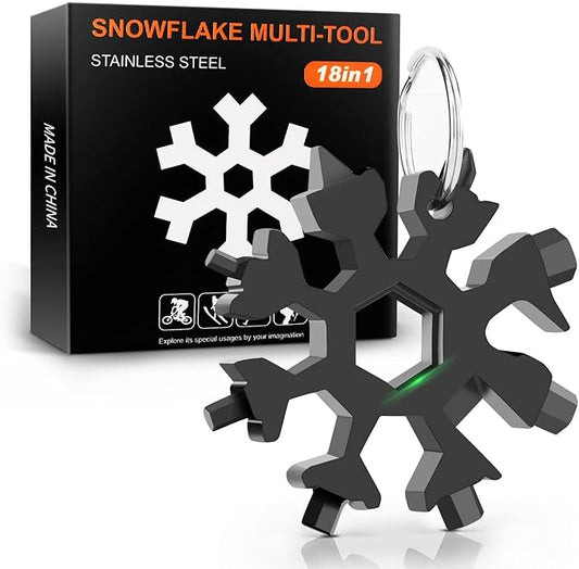 Gifts for Men, Stocking Stuffers for Men Gifts, 18-in-1 Snowflake Multitool, Christmas Gifts for Men, Pocket Tools for Husband Tools for Men, Husband, Grandpa, Unique Dad Gifts from Daughter