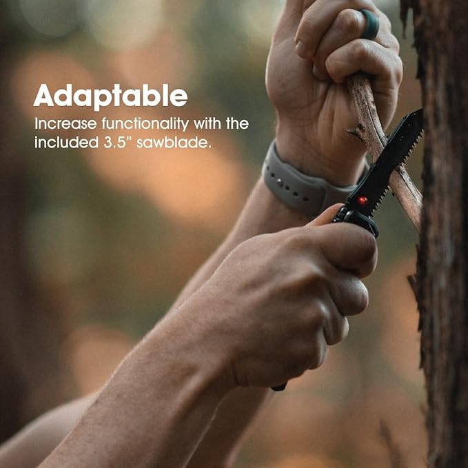 True Replaceable Blade Folding Pocket Knife, Sharp Pocket Knife with Secure Blade Release System, 3 Stainless Steel Blades: Two Fine Edge Blades and One Saw Edge Blade