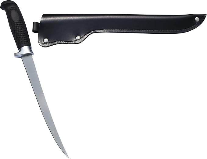 Bushcraft Fillet Knife, 12.25 Inch Fillet Knife for Fish, Fixed Blade Fish Fillet Knife, 440C Hardened Stainless Steel Boning Knife by Kratos - ZF1F