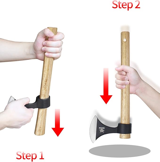 Throwing Axes 2 Pack, 16.2-inch Throwing Tomahawks High Carbon Steel & Wooden Handle, for Axe Throwing Recreation and Competition