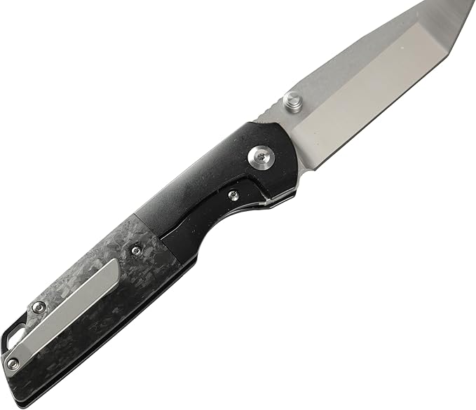 KANSEPT Warrior Pocket Knife with CPM-S35VN Blade Framelock Camping Hiking Folding Knife for Men 6AL4V Titanium +carbon fiber Handle Drop Pocket Folding Knife K1005T1