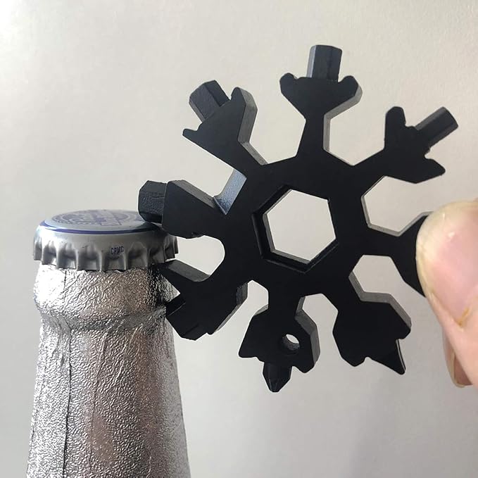 CASIMR Snowflake Multi Tool, Unique Stocking Stuffers for Women Men Kids Adults Teens, Mens Christmas Gifts Cool Gadgets for Dad Birthday Gift, Portable 18-in-1 Stainless Steel Multitool Presents