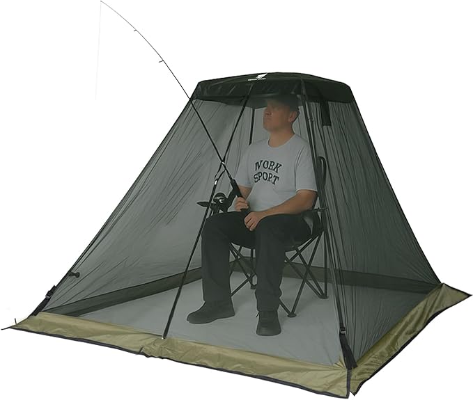GEERTOP Portable Ultralight Mosquito Net for Camping Chairs with Canopy Shade, Mesh Screen with Zipper – Backpacking Hiking Hunting Fishing