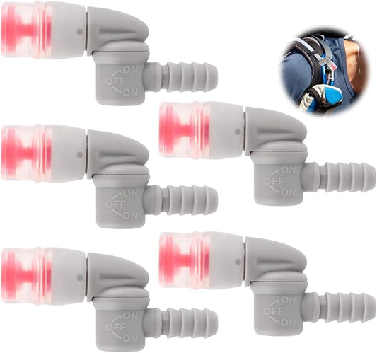 5pcs Bite Valve Replacement for Camelbak, Mouthpiece Replacement for Camelbak Hydration Pack Valve Replacement for Camelbak, Osprey Hydration Bladder (Gray)