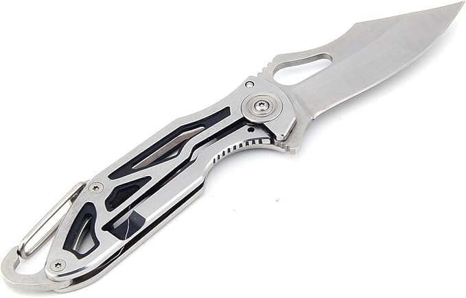 Sanrenmu 7033 Frame Lock Pocket Hunting Folding Knife Stainless Steel Blade Handle (7033LUC-SCH)