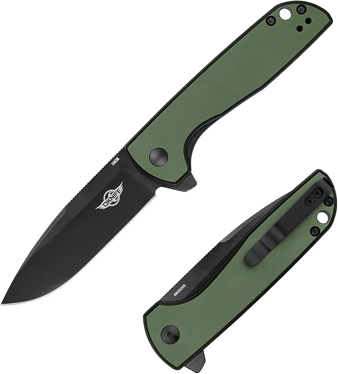 OKNIFE Freeze 2 EDC Folding Knife, Pocket Knife for Men 154CM Steel Blade Liner Lock Outdoor Knives Camping, Hiking (OD Green)