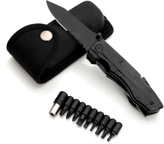 All In One Tool Multitool Needle Nose Plier, Stripper, Wire Cutter,Bottle Opener,Can Lifter,Saw Blade,Medium Screwdriver,Knife For Outdoor, Survival, Camping, Hunting and Hiking