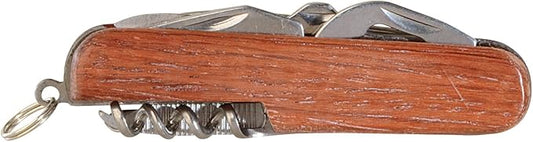 Thirsty Rhino Util, Rosewood Utility Pocket Knife, 7-in-1 Multi-Function Multi-Tool, Rosewood (Set of 12)