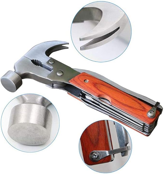 Multifunction Foldable Pliers Knife Screwdriver Emergency Pocket Tool Hammer
