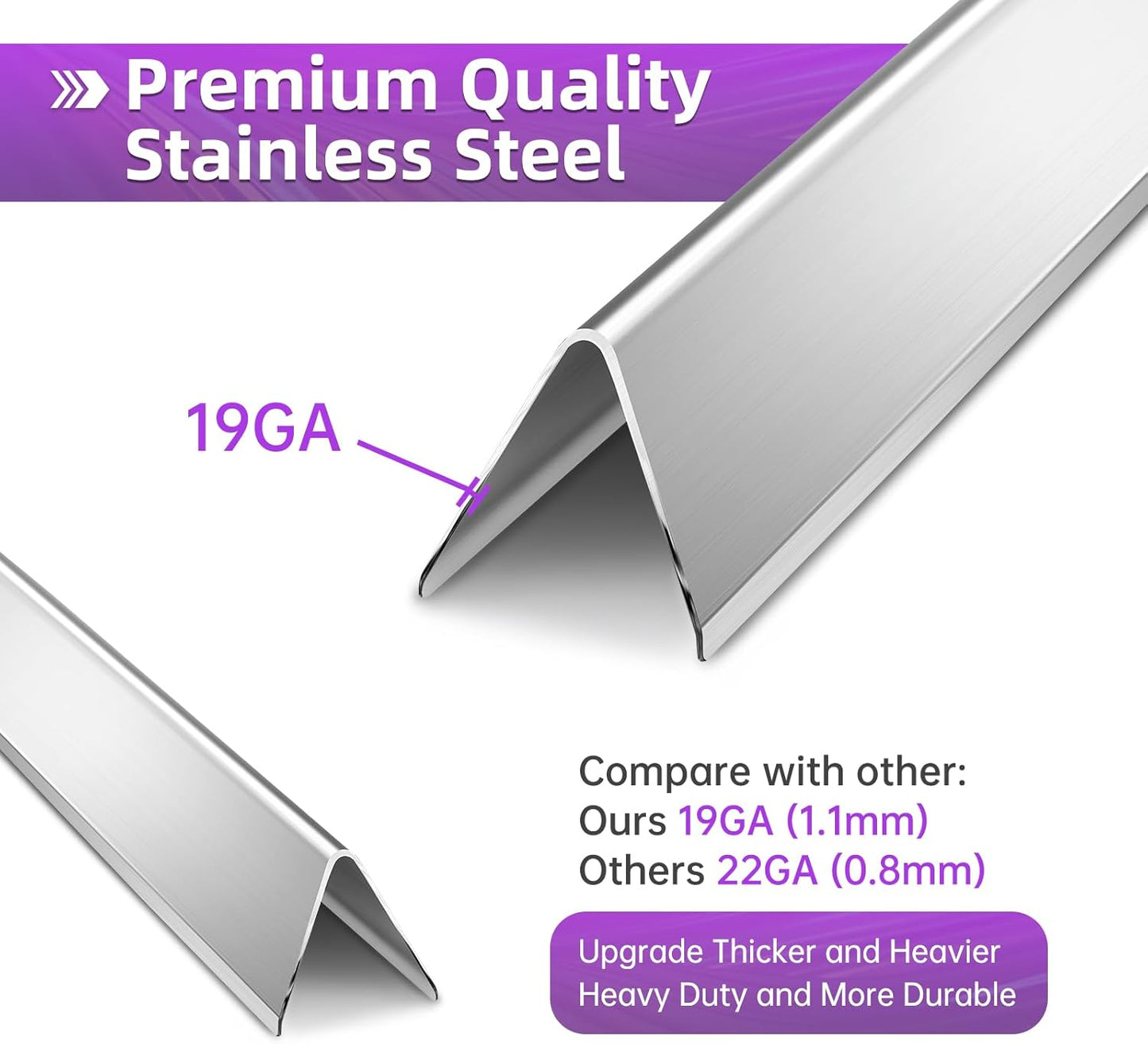 19.5" Stainless Steel 7524 Grill Grates 7620 Flavorizer Bars for Weber Genesis E330 Grill Parts with 7622 Heat Deflector 62752 Burner Tubes for Weber Genesis E310 S310 S330 EP310 300 Series