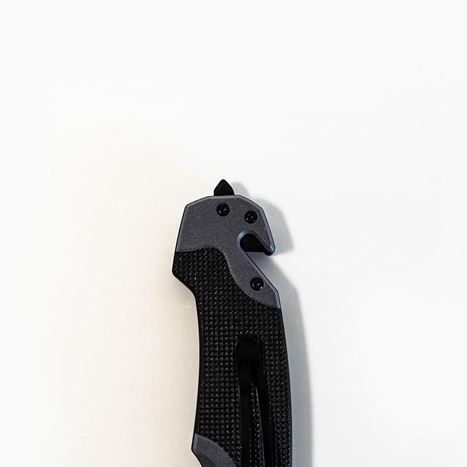 functional folding knife plasticsHandle for Outdoor, Tactical, Survival ＆ EDC Size: Blade: 3.7inch total length 9inch.