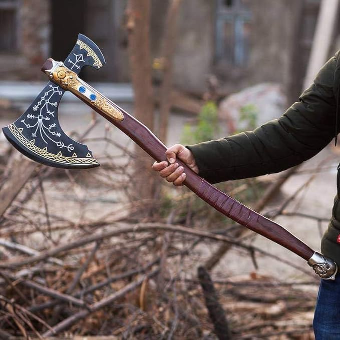 |Handmade Kratos Axe, Leviathan Axe, God of War, Viking Axe, Cosplay Axe, Cosplay Armor, Cosplay Weapon, Prop, Replica, Kratos Weapon, Costume Weapon (WCA-026)