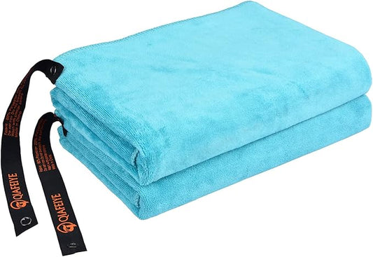 Gym Towels for Men Women Microfiber 20inch X 40inch Cycling Workout Sweat Towel Set Quick Dry Exercise Sports Travel Towel Fast Drying 2-Pack, Turquoise