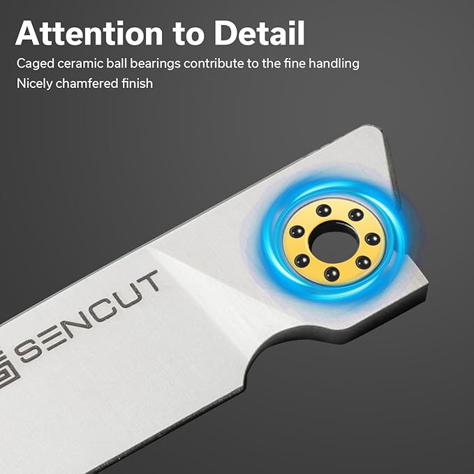 SENCUT Small Pocket Knife for Men, Front Flipper knife for EDC, Jubil Folding Knives with 2.95 inches D2 blade, G10 Handle with Liner Lock, Slim Gentleman’s knives for Gift (Gray)