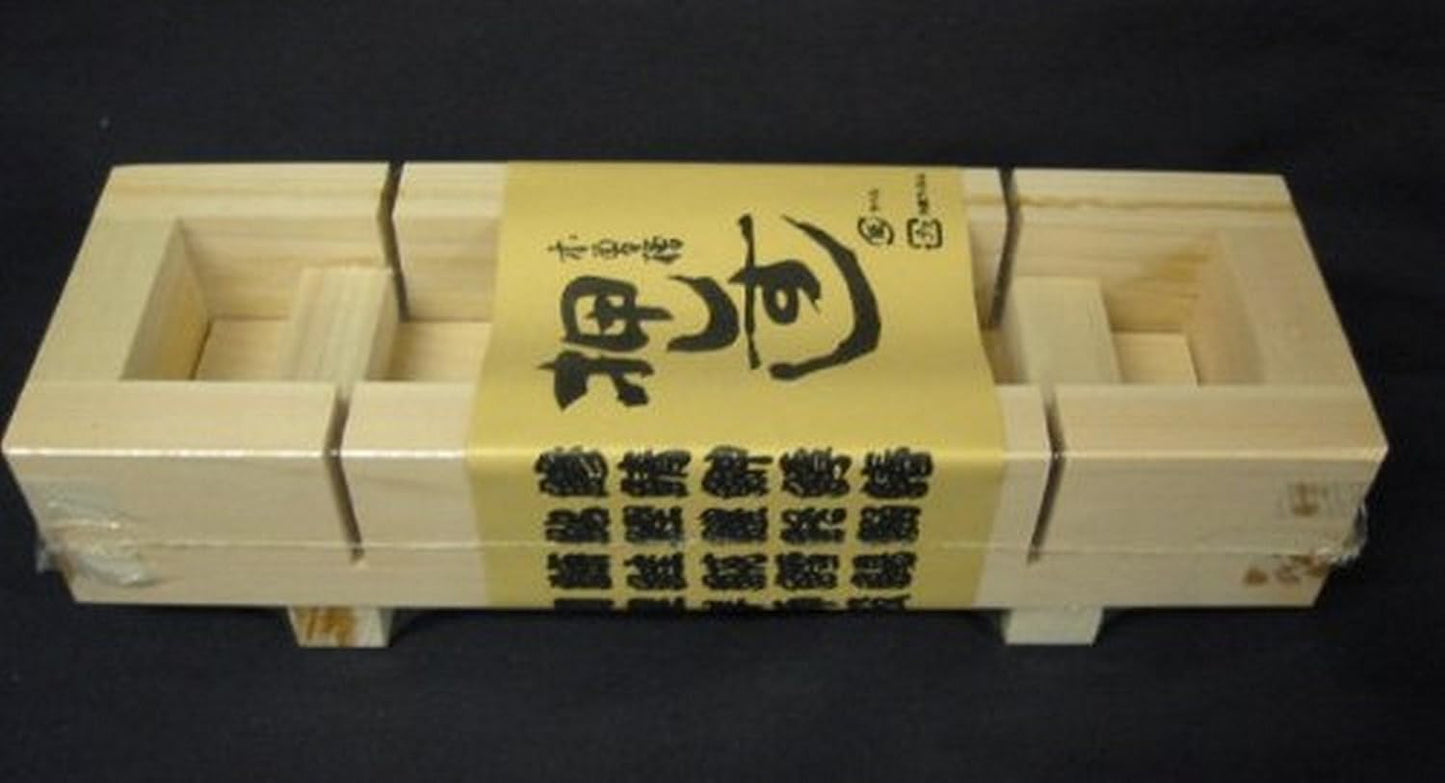 JapanBargain, Wooden Oshizushi Press Mold 8.5" x 2.75", Rectangular Pine Sushi Mold Box, Japanese Oshizushihako Sushi Press Maker, 3-Piece Detachable Design