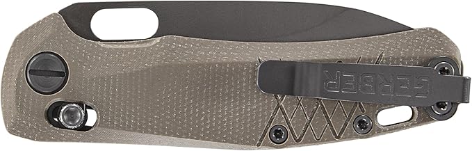 Gerber Gear Scout Pocket Knife - 3.2" Plain Edge Blade Folding Knife - EDC Gear and Equipment - Micarta