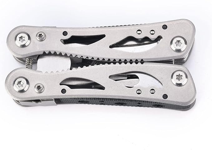 Multitool Pliers,12 in 1 Multi Tool for Outdoor Stainless Steel with Spring-Action Pliers, Folding Saw, for Outdoor,Fishing, Camping, Hiking, Repair, Gifts for Men
