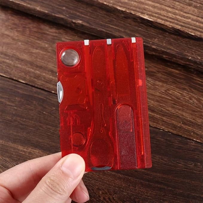 Black 12 in 1 Pocket Credit Card Outdoor Survival Multi Card Multi Tool EDC Tool Gear Multitools and Accessories