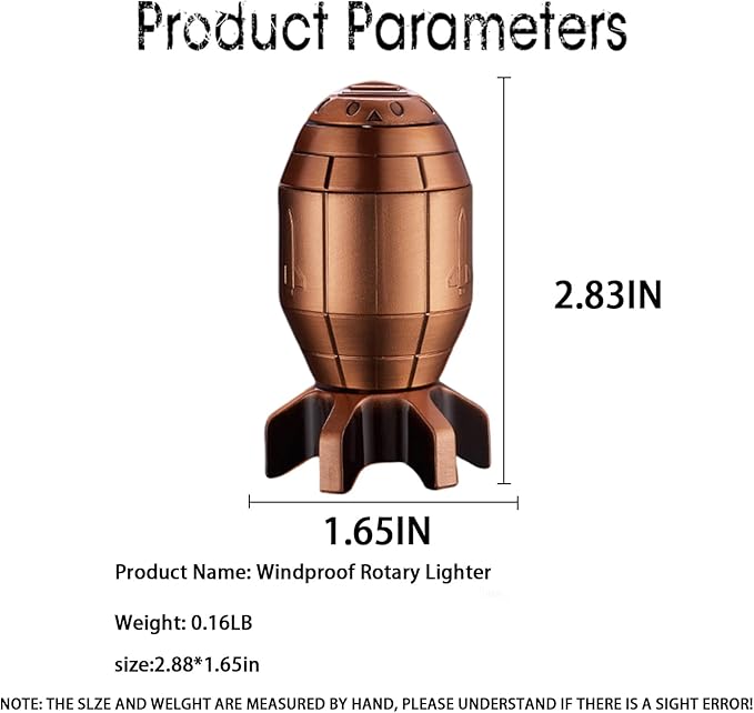 Funny Torch Lighter, Refillable Jet Lighters, Unique Gifts for Men, Halloween Candle Camping BBQ(No Butane Fuel) (Bronze)