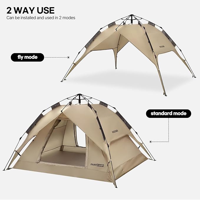Instant Tents for Camping, 2-3 Person Pop Up Camping Tent, 60s Easy Setup Waterproof Dome Tent for Camping Beach Outdoor Travel