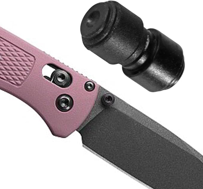 Replacement Anodized Titanium Thumb Stud Set, Custom Thumb Studs for Benchmade Bugout 535 Series Knives and 535S, 535GRY-1,535SGRY-1(3Pcs,Black)