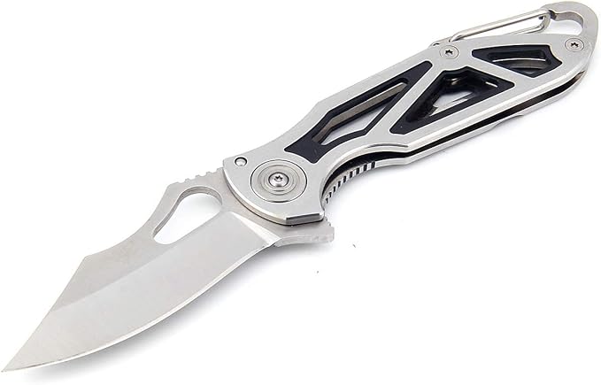 Sanrenmu 7033 Frame Lock Pocket Hunting Folding Knife Stainless Steel Blade Handle (7033LUC-SCH)