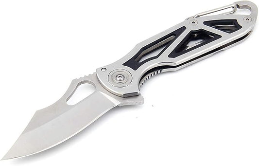 Sanrenmu 7033 Frame Lock Pocket Hunting Folding Knife Stainless Steel Blade Handle (7033LUC-SCH)
