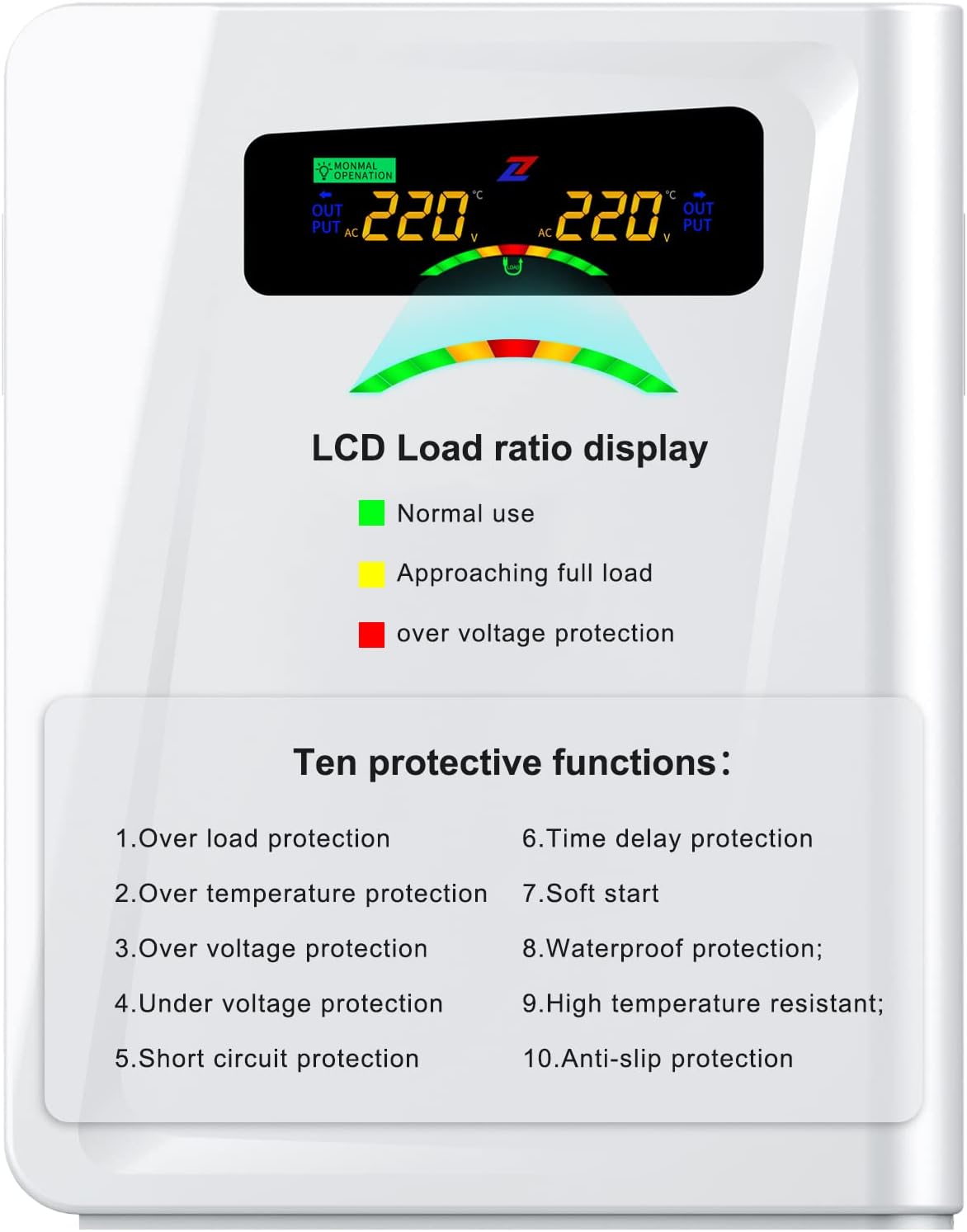 120v to 240v Step Up Transformer 1000W, 110v to 220v Power Voltage Converters, No Noise, Ten Protection Functions, Suit for Coffee Machines, Rice Cookers and Other Appliances