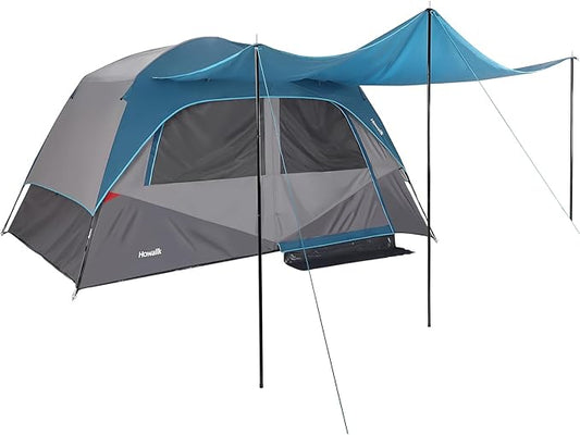 Camping Tent, Tent for Camping, Easy Set up Camping Tent for 6 Person Outdoor Traveling, Light Blue