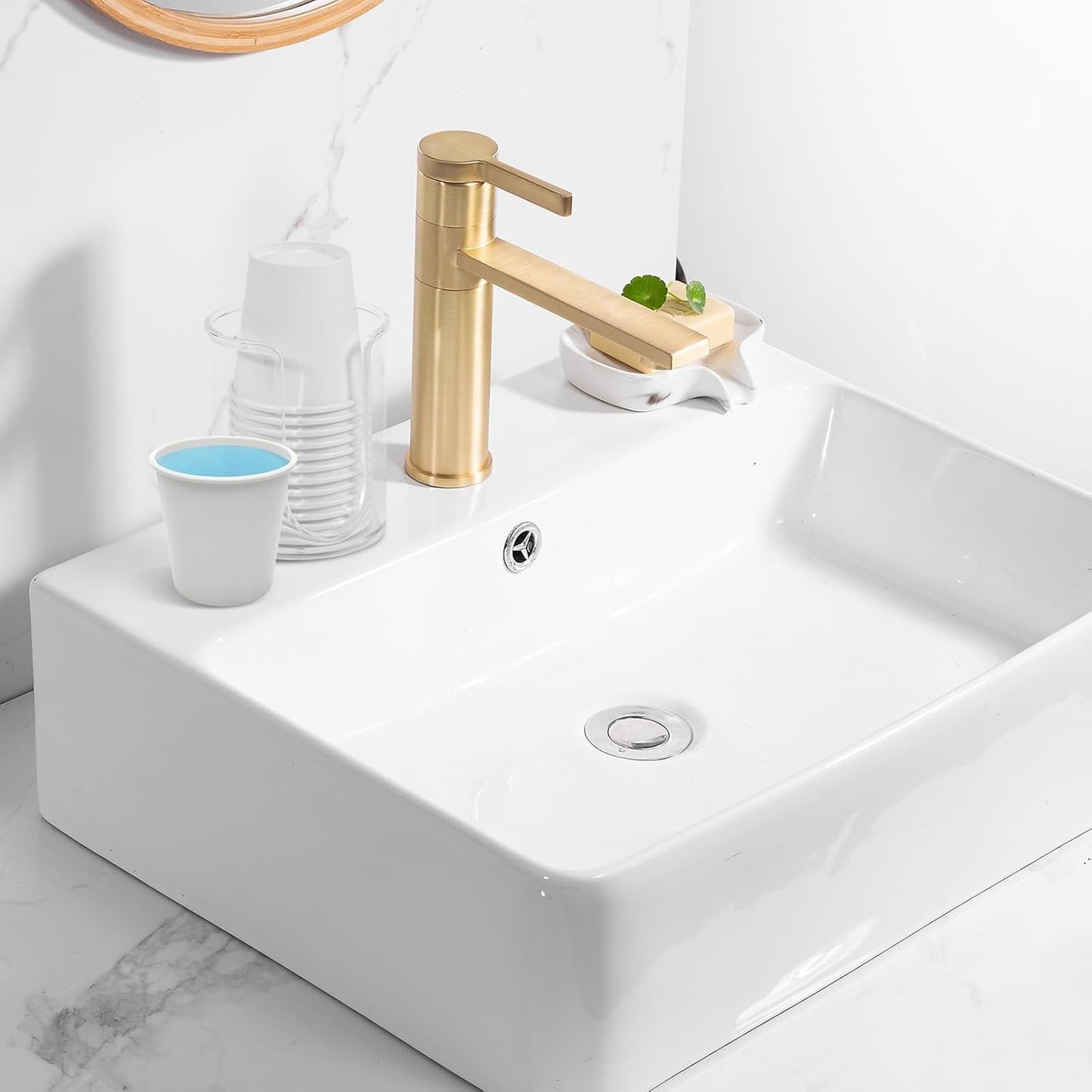 100 Count 3oz Disposable Bathroom Cups, Mouthwash Cups, Small Paper Cups for Parties, Picnics, Barbecues, Travel and Events