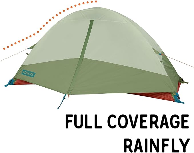 Kelty Tents Kelty Discovery Trail Backpacking Tent, Lightweight and Easy to Setup Backpacking Shelter with 2 Aluminum Poles, Single Door Single Vestibule, Stuff Sack Included