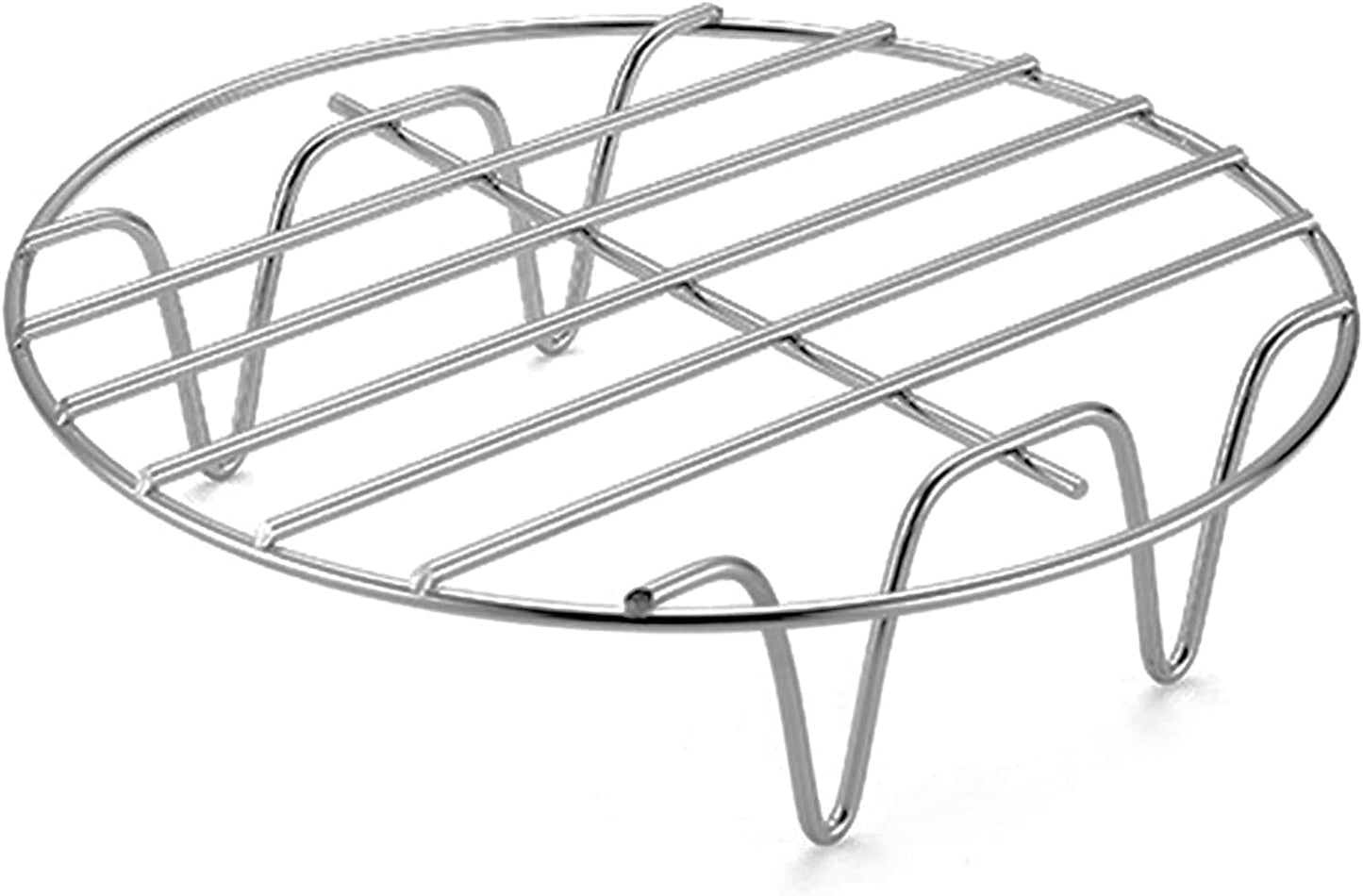 13.8" Round Cooking Rack Versatile Stainless Steel Grid Grill Steamer Rack, Fits Air Fryer Pot Pressure Cooker Canning