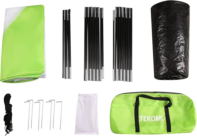 Camping Tent, TEKOMI Waterproof Family Dome Tent with Removable Rain Fly, Instant Cabin Tent for 60 Seconds Set Up, Advanced Venting Design, Fit Camp Backpacking Hiking Outdoor, Dark Green