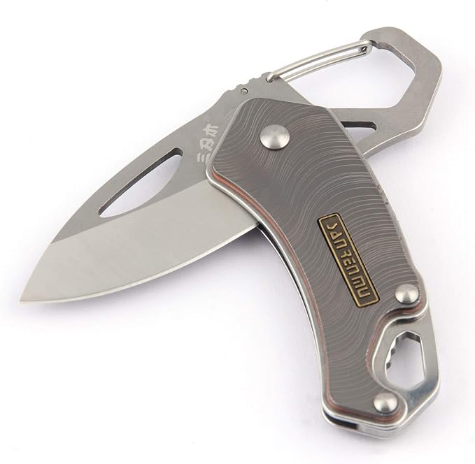 Sanrenmu 4077MUC EDC Folding Knife Rotating Blade & Spanner & Bottle Opener