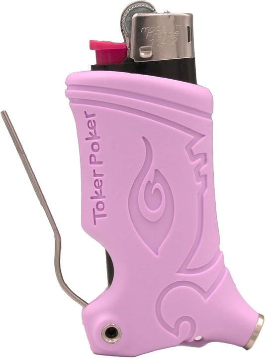 Toker Poker - Mini Bic, Keychain, Lighter Case, Multi Tool of Camping and other (Lavender)