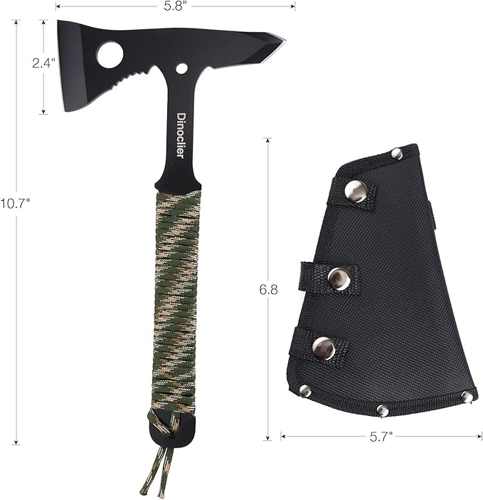 Throwing Axes and Tomahawks, Throwing Hawks Axes Pack of 3, 10.7" Full Tang Tactical Throwing Axes Set with Nylon Sheath