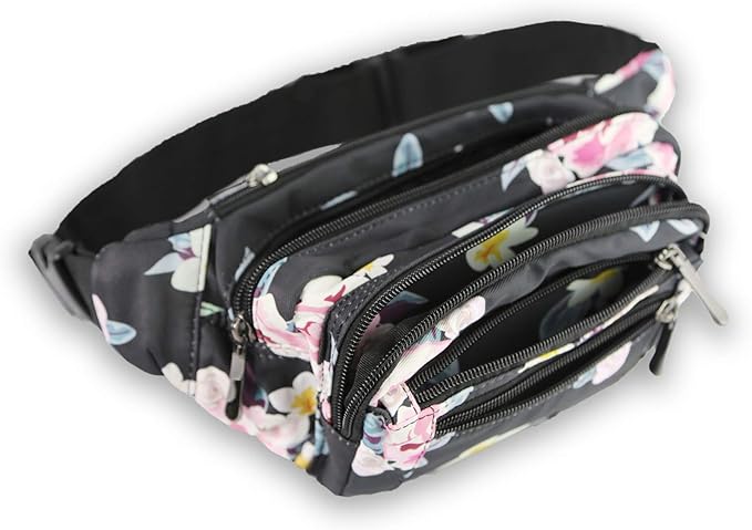 Fanny Pack for Men&Women Waterproof Waist Pack Bag Hip Bum Bag with Rain Cover Adjustable Strap for Sports Outdoors Workout Running Traveling Hiking Cycling Dog Walking Casual Fishing