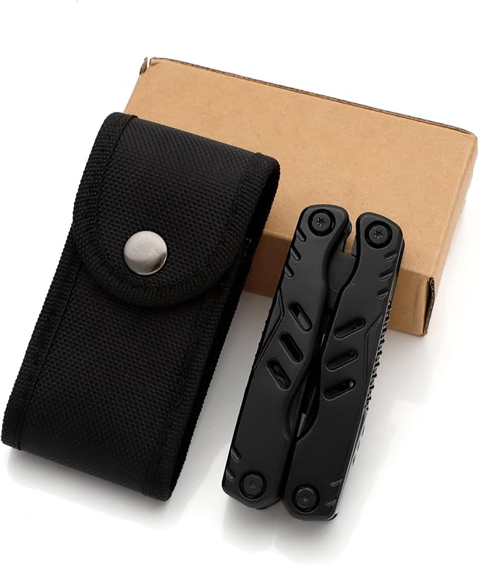 All In One Tool Multi-tool 13-in-1 Multitool Needle Nose Plier, Stripper, Wire Cutter,Bottle Opener,Can Lifter,Cross Screwdriver,Saw Blade For Outdoor, Survival, Camping, Hunting and Hiking