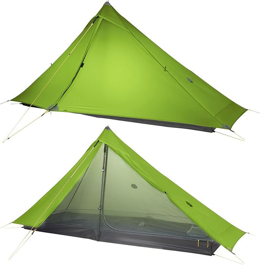 LANSHAN Ultralight Tent 3-Season Backpacking Tent for 1-Person or 2-Person Camping, Trekking, Kayaking, Climbing, Hiking