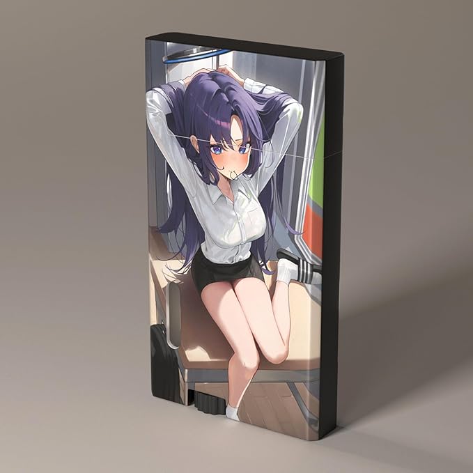 Anime Girl Windproof Flame Adjustable Lighter,Cool,Jet Torch Flame Lighters,Butane Refillable Torch,BBQ Candles Camping (No Butane Fuel)