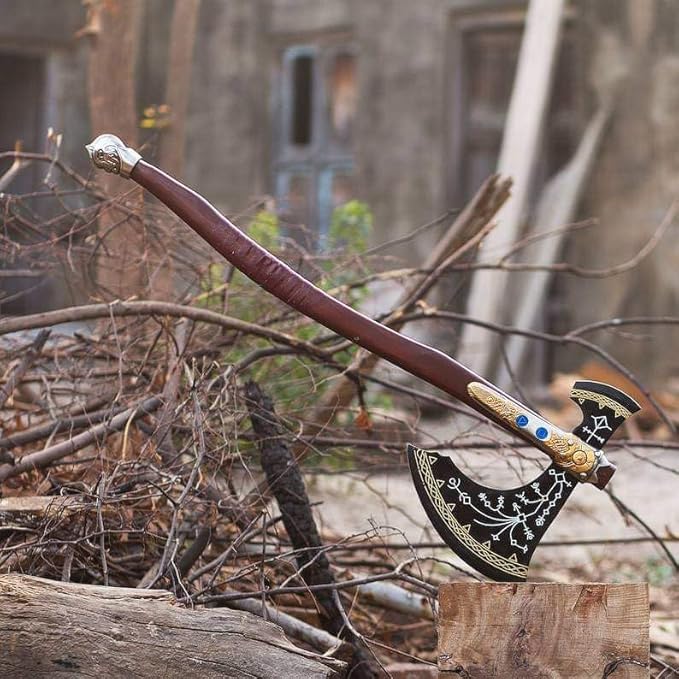|Handmade Kratos Axe, Leviathan Axe, God of War, Viking Axe, Cosplay Axe, Cosplay Armor, Cosplay Weapon, Prop, Replica, Kratos Weapon, Costume Weapon (WCA-026)